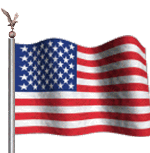 an animated American flag